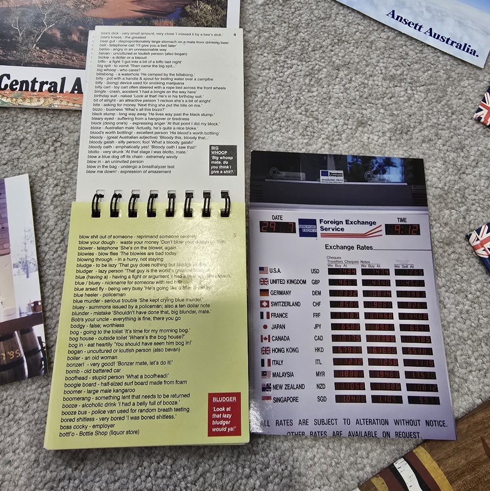 Vintage 1992 Australian Souvenir Lot Brochures Books Menus Visitors Guide - Picture 12 of 12